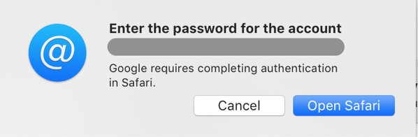 google asks for password on mac